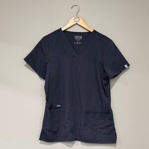Cherokee WW Flex Charcoal Scrub Top